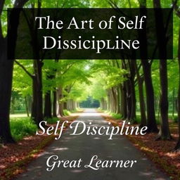 A captivating and informative book cover for 'The Art of Self Discipline' by Great Learner