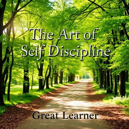 A captivating and informative book cover for 'The Art of Self Discipline' by Great Learner