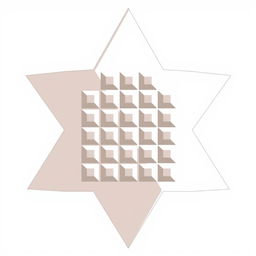 A star shape containing a grid of 12 squares wide and 10 squares tall