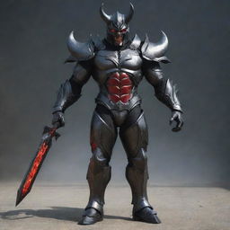 Upgrade the demon's appearance by suiting him in an elaborate full body armor, designed with smooth, high-quality metal. The armor seamlessly covers his physique, boosting his imposing presence.