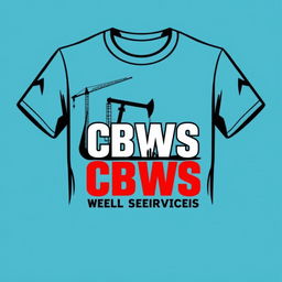 A stylish t-shirt design featuring a bold acronym 'CBWS' prominently displayed in a modern, eye-catching font