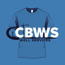 A stylish t-shirt design featuring a bold acronym 'CBWS' prominently displayed in a modern, eye-catching font