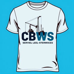 A stylish t-shirt design featuring a bold acronym 'CBWS' prominently displayed in a modern, eye-catching font