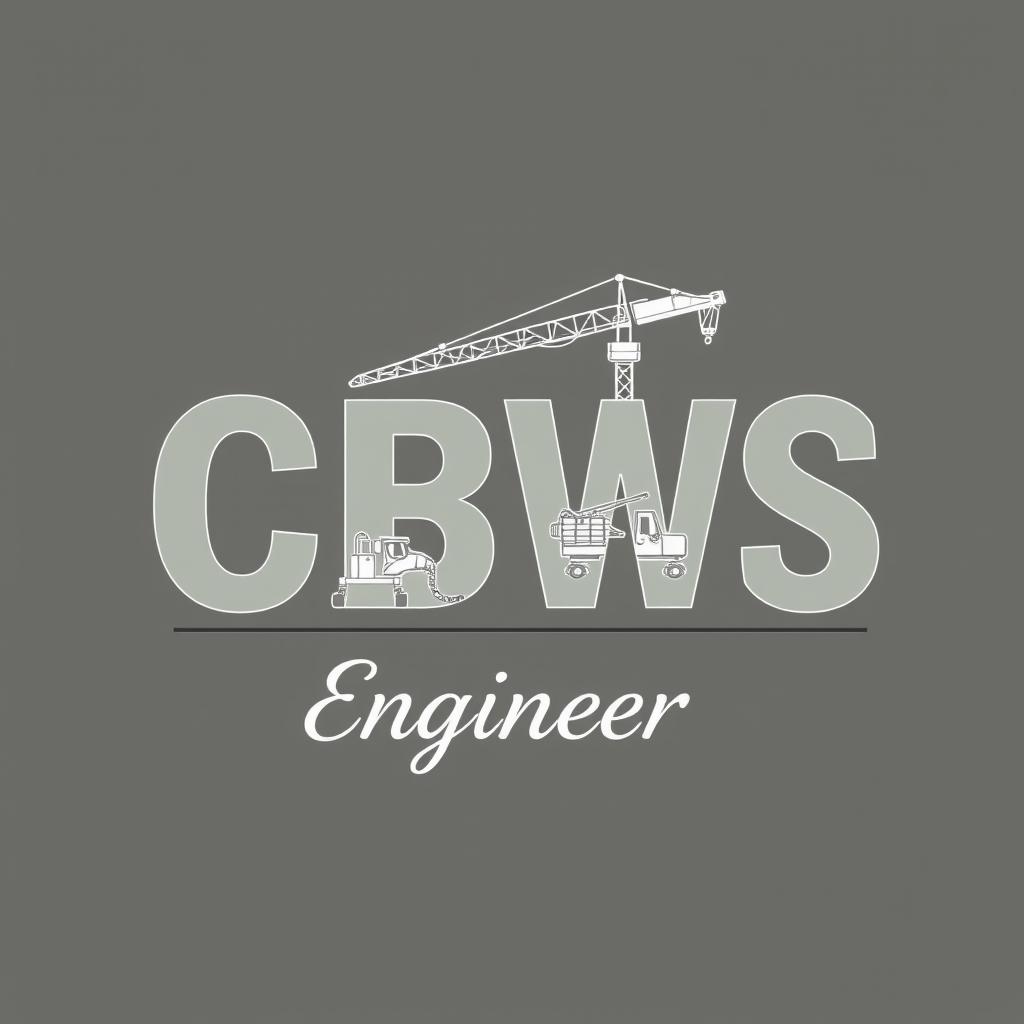 A stylish t-shirt design featuring the bold acronym 'CBWS' prominently displayed, tailored for an engineering professional