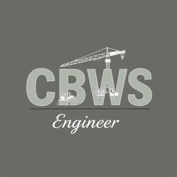 A stylish t-shirt design featuring the bold acronym 'CBWS' prominently displayed, tailored for an engineering professional