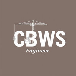 A stylish t-shirt design featuring the bold acronym 'CBWS' prominently displayed, tailored for an engineering professional