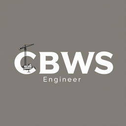 A stylish t-shirt design featuring the bold acronym 'CBWS' prominently displayed, tailored for an engineering professional