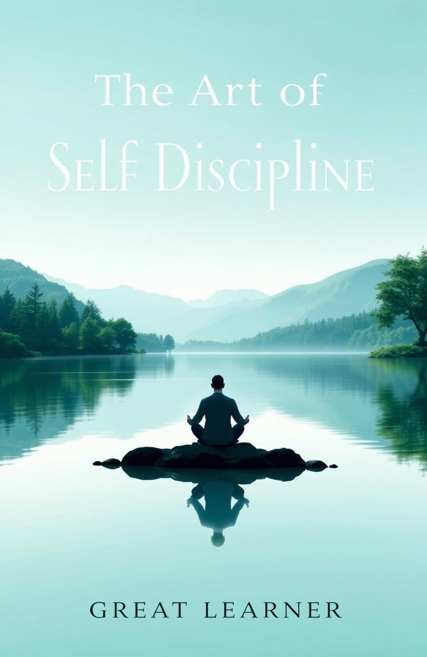 A captivating book cover for 'The Art of Self Discipline' by Great Learner