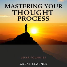 An inspiring book cover for 'Mastering Your Thought Process' by Great Learner