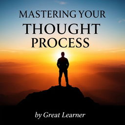 An inspiring book cover for 'Mastering Your Thought Process' by Great Learner