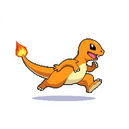 A sprite of Charmander running to the right