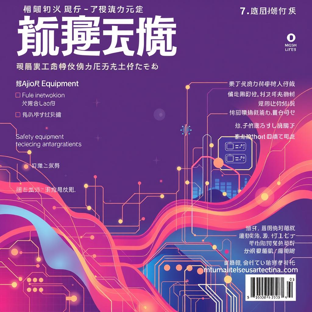 A high-resolution magazine cover design featuring major equipment, cyber-physical systems, anomaly detection, and safety control