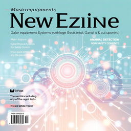 A high-resolution magazine cover design focusing on major equipment, cyber-physical systems, anomaly detection, and safety control