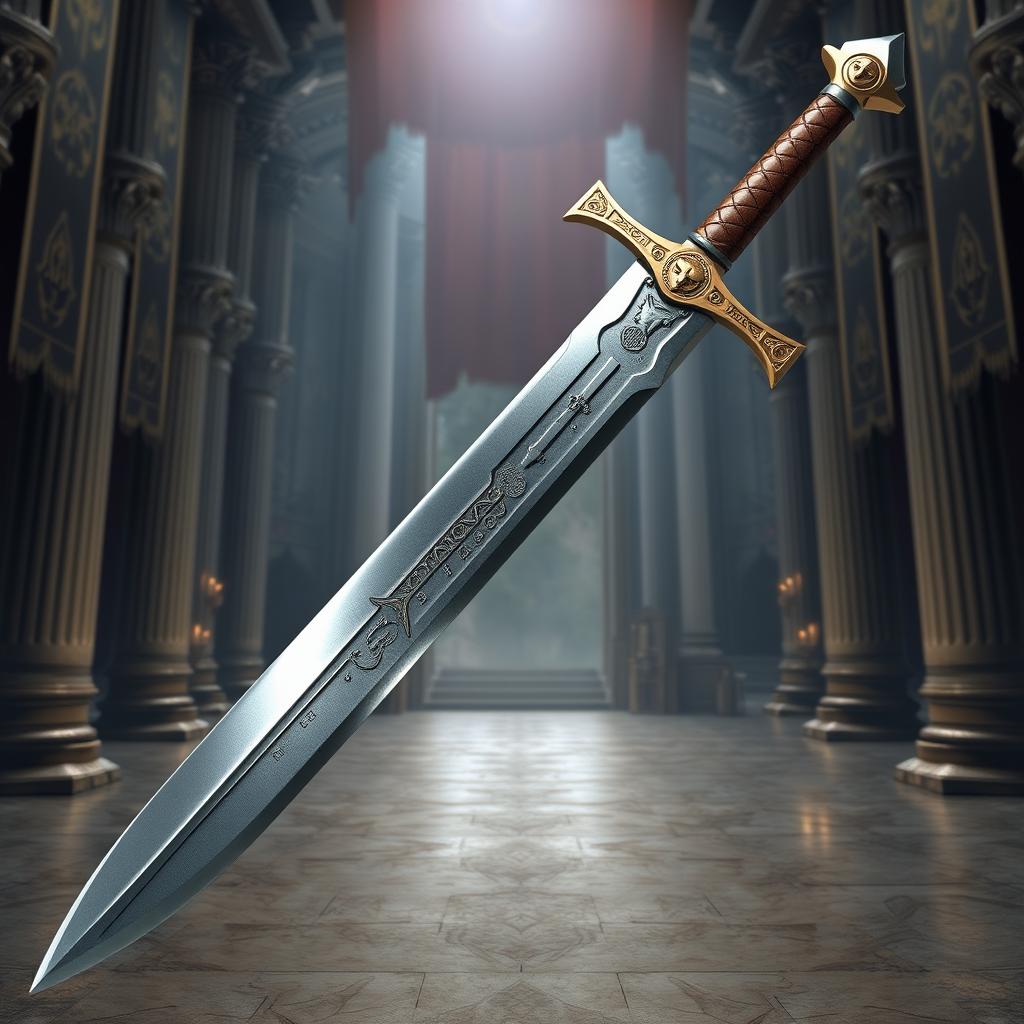 A beautifully crafted longsword inspired by the god Tyr from Dungeons & Dragons