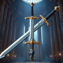 A beautifully crafted longsword inspired by the god Tyr from Dungeons & Dragons