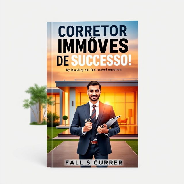 A captivating book cover for "Corretor de Imóveis de Sucesso!" by a famous author