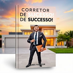 A captivating book cover for "Corretor de Imóveis de Sucesso!" by a famous author