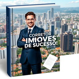 Creative and professional book cover for 'Corretor de Imóveis de Sucesso!'