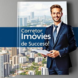 Creative and professional book cover for 'Corretor de Imóveis de Sucesso!'