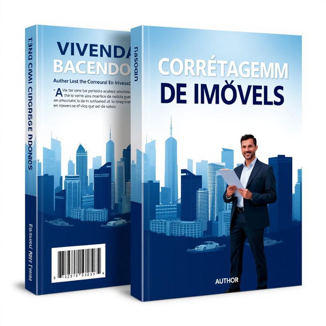 Book cover design for 'Vivendo da Corretagem de Imóveis'