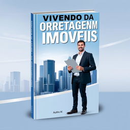 Book cover design for 'Vivendo da Corretagem de Imóveis'