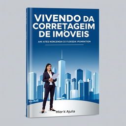 Book cover design for 'Vivendo da Corretagem de Imóveis'