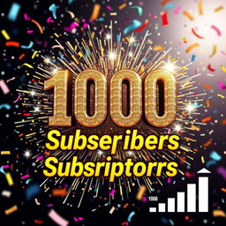 YouTube thumbnail for a video on how to quickly gain 1000 subscribers for your channel