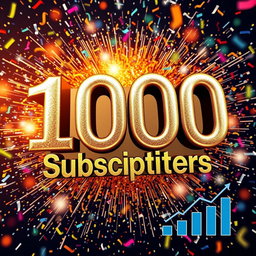 YouTube thumbnail for a video on how to quickly gain 1000 subscribers for your channel