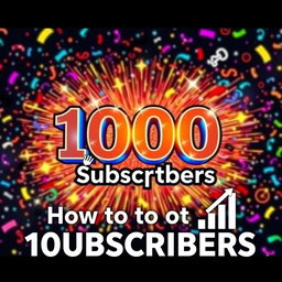 YouTube thumbnail for a video on how to gain 1000 subscribers for your channel