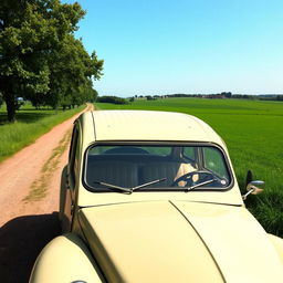 A vintage Citroen 2CV, capturing the timeless style and nostalgia of this iconic vehicle