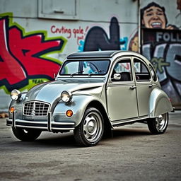 A Citroen 2CV retromod, blending classic design with modern elements