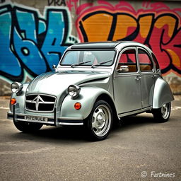 A Citroen 2CV retromod, blending classic design with modern elements