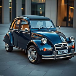 A Citroen 2CV retromod, blending classic design with modern enhancements