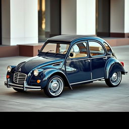 A Citroen 2CV retromod, blending classic design with modern enhancements