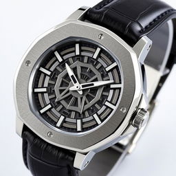 A luxurious wristwatch featuring a unique and modern design