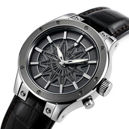 A luxurious wristwatch featuring a unique and modern design