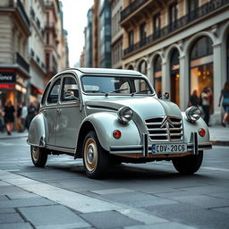 A modern reinterpretation of the Citroen 2CV, blending vintage charm with contemporary design elements