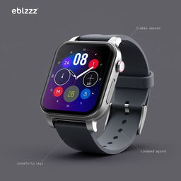 A futuristic and sleek smartwatch design showcasing the innovative and minimalistic style of an eblaze watch