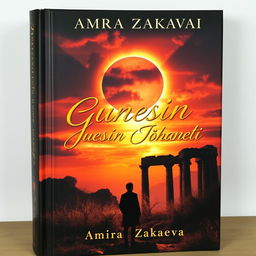 An evocative cover for a book titled "Güneşin İhaneti" by Amira Zakaeva