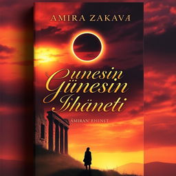 An evocative cover for a book titled "Güneşin İhaneti" by Amira Zakaeva