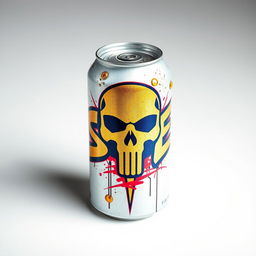 A soda can featuring graffiti with the word "ASCEND" in bold, dynamic lettering on the surface