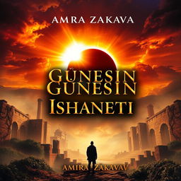 A square, visually compelling book cover for "Güneşin İhaneti" by Amira Zakaeva, sized 1000x1000 pixels