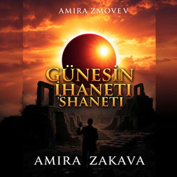 A square, visually compelling book cover for "Güneşin İhaneti" by Amira Zakaeva, sized 1000x1000 pixels