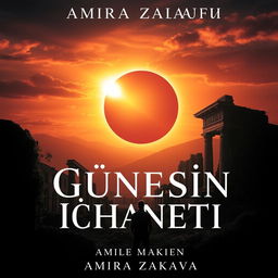 A textless book cover design for "Güneşin İhaneti" by Amira Zakaeva, sized 1000x1000 pixels