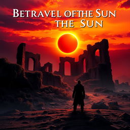 A textless, square book cover design on the topic of "Betrayal of the Sun," sized 1000x1000 pixels