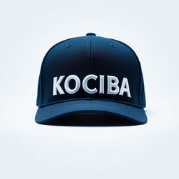 A stylish baseball cap with the word "KOCIBA" emblazoned on the front in bold, modern typography