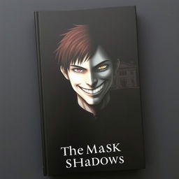 A book cover with a pitch-black background, creating a dark and eerie atmosphere