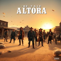 A scene from "The Tale of Altora," set in the year 1884, depicting a classic Western film ambiance