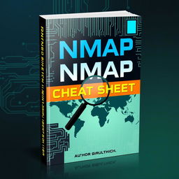 An eye-catching book cover design for an "Nmap Cheat Sheet"