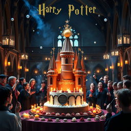 A magical Harry Potter-themed birthday celebration, set in the grand Great Hall of Hogwarts